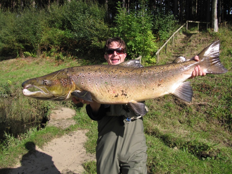 Huge Salmon taken off North Tyne 2009. Taken off the Croy Pool by A.Clanfield with myself as ghillie and official photographer !