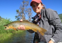 Whitney McDowell 's Fly-fishing Catch of a Brown trout – Fly dreamers 