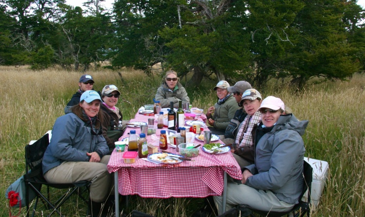 Lunch time is fun time with Patagonia River Guides (February 2011)