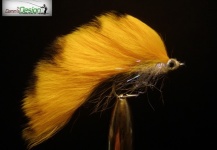 Streamer de trucha de mar: Yellow Castor Rex  - Fly dreamers