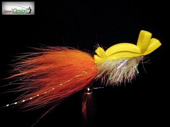 Greenland Yellow size 6. Char foam fly. 