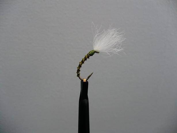 Cripple Midge pattern. Biot body and CDC wing.