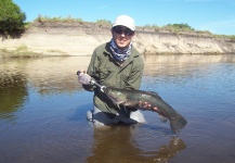 Sebastian Hasenbalg 's Fly-fishing Picture of a Blue Wolf Fish – Fly dreamers 