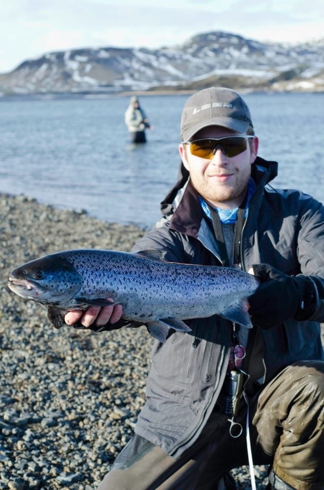 67 cm Sea Trout, took black ghost in the surfice. Tungufljót river!