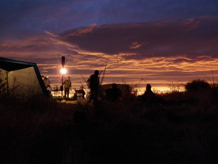 Campamento de pesca con mosca