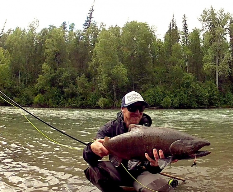 in Canada this fish is called a "Spring" Salmon. its real name is Chinook Salmon. i caught it in late July. they will spawn for the next month.