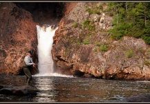 Family salmon fishing