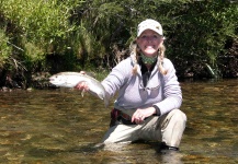 Edie Lewis 's Fly-fishing Pic of a Rainbow trout – Fly dreamers 
