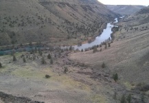 The warm springs side of the dechutes river in oregon