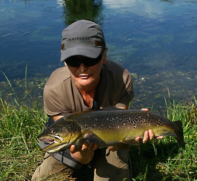 Brown trout fly fishing in Croatia