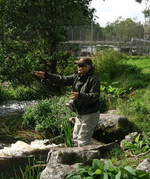 flyfishing on theriver Tidan, Sweden