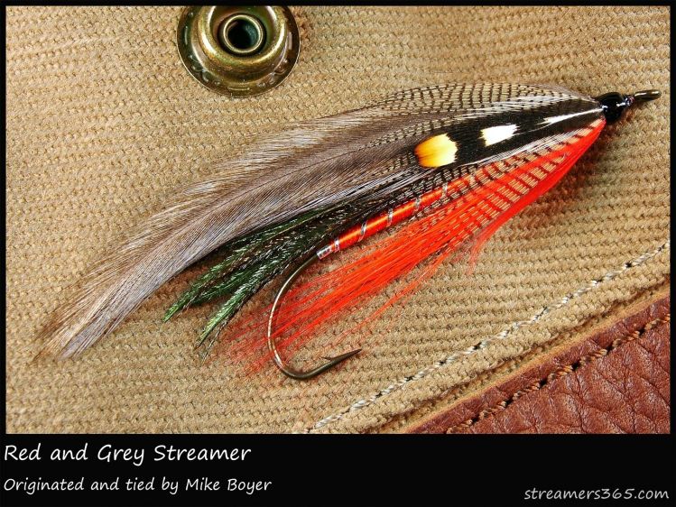 Red Grey Streamer - Creative Streamer fly by Mike Boyer