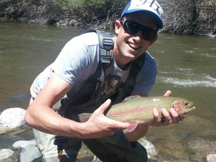 17" Rainbow caught on a size 18 Mices shrimp on the Blue River in Silverthorne