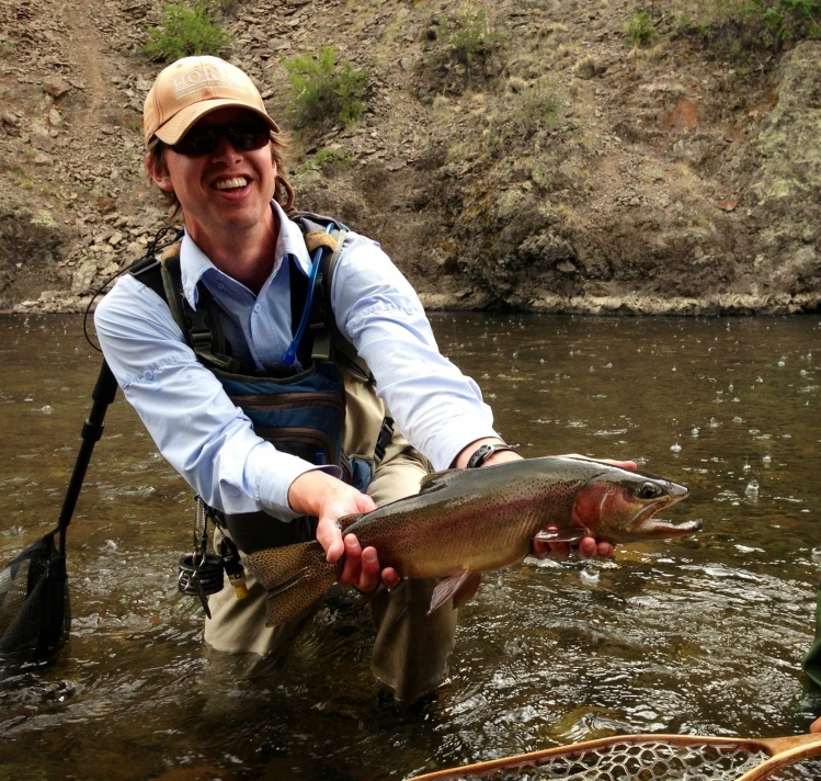 My friend Ryan with a rainbow that broke him off earlier in the week.  We went back and he was able to connect on him.