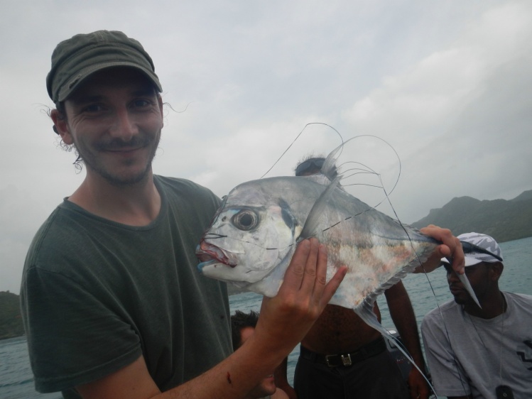 Un Thread-fin Jack - el unico que guardamos para la olla, nos brindó un ceviche absolutamente espectacular. Gracias querido Jack. 