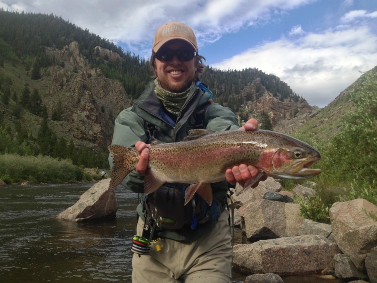 Ryan finished the day with his biggest rainbow of the day. An absolute hog.