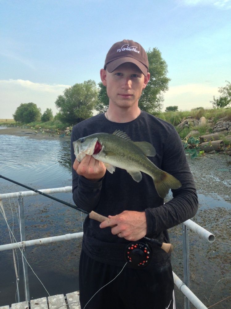 Me with a bass while wearing the Fly Dreamers hat!