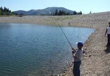 My youngest sons first on the fly. My first home tied fly catch.