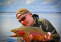 Oliver Strickland 's Fly-fishing Pic of a Rainbow trout – Fly dreamers 