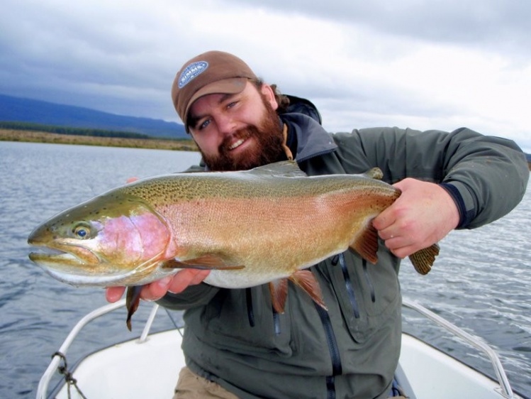 Another trophy Rainbow in the boat