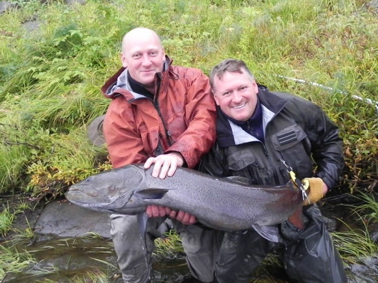 brother always happy for his brother/  Siberian taimen/  Ayahta river