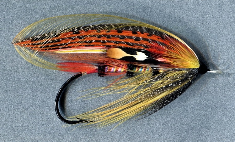  Creative Salmon Fly - Hot Rainbow - tied by Mike Boyer. Tied on a vintage Mustad model 3899 size 5/0