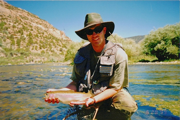 San Juan River, NM "average" Rainbow. #22 chocolate emerger