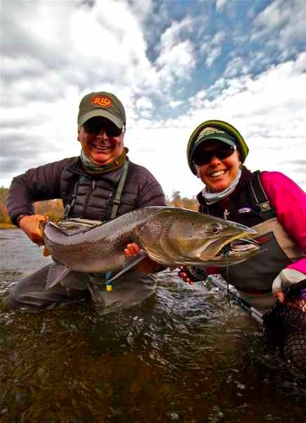 Barry and I in the same photo! A beautiful taimen from the Sweetwater camp in Mongolia.