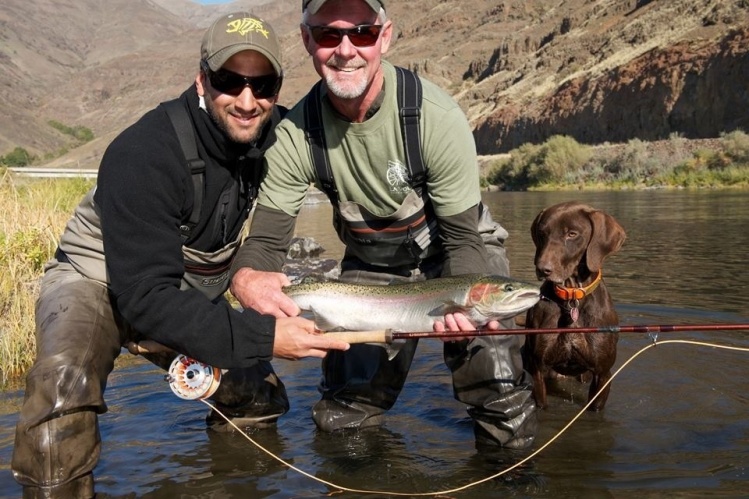 G Loomis Staff... Steve Choate (eeuu) and Sergio Salvatore (argentina), Grande Ronde River... Octubre 2013