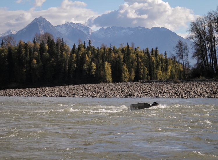 brand new jet boat on the Skeena Rv