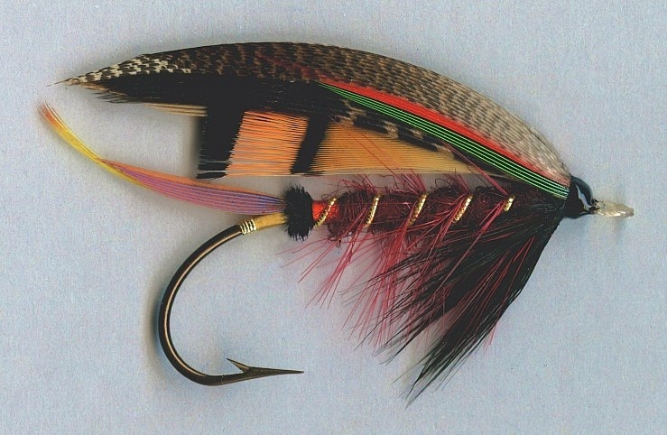 Claret. Irish Salmon fly - pattern per Malone