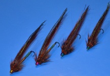 BROWN TEMPLE DOG Plastic tube fly (Soft Glitter Green)