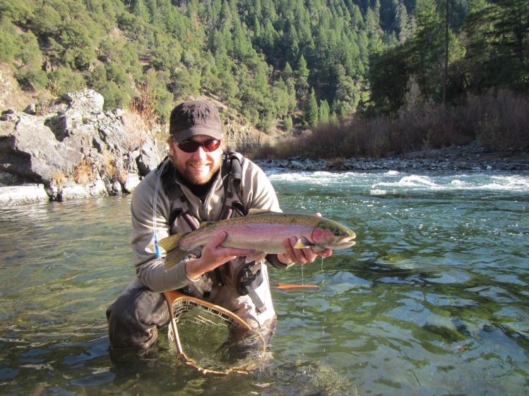 Trinity River - 12/01/13 - 22' wild steelhead - red copper john