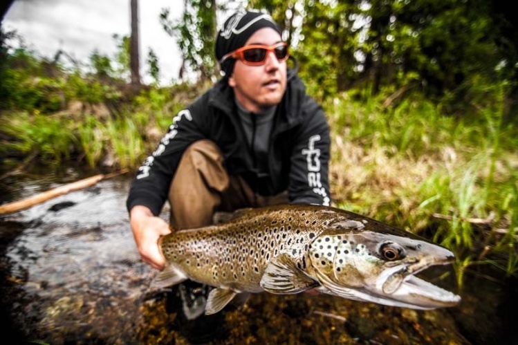 Sight fishing with nymph..