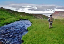 Great Fly-fishing Situation of Atlantic salmon - Photo shared by Elias Petur Thorarinsson  – Fly dreamers 