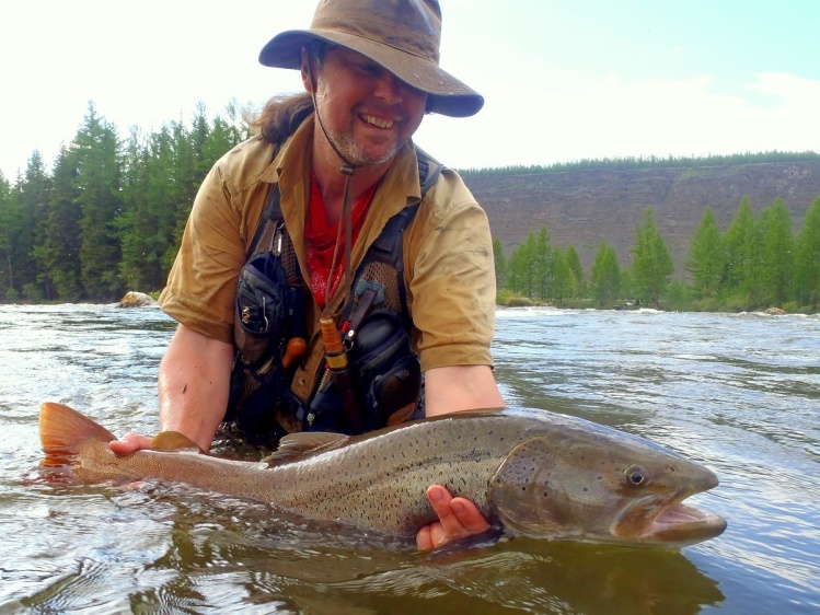 Young spring Taimen from the legendary Shishkid River in June 2013.