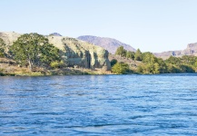 along the deschutes river on the warm springs indian reservation. with littleleaf guide service.