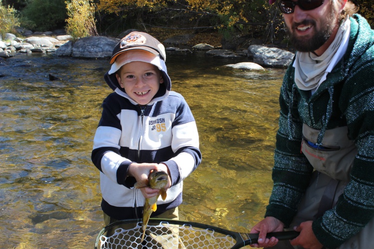 The smile on a child's face after catching their first fish on the fly is Priceless!