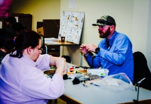 Fly tying workshops with kids