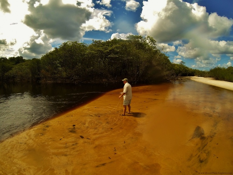 Fly Fishing in spectacular and unspoiled place deep in the Amazon jungle