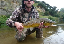 Fly-fishing Pic of Brown trout shared by Jeremy Treweek – Fly dreamers 