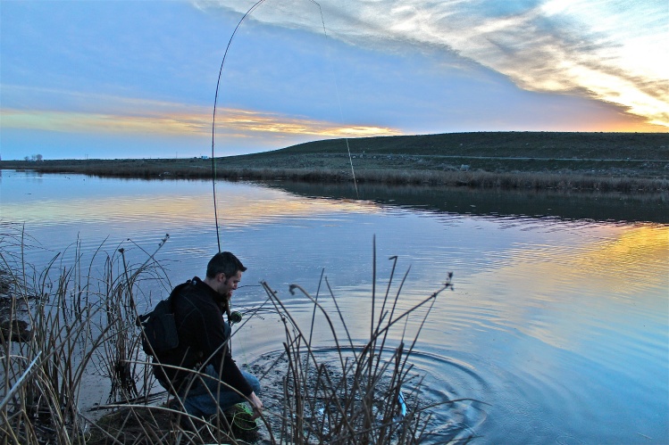 A rare calm evening on Rocky Ford Creek.