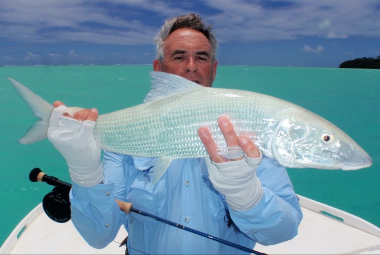 Aitutaki deeper water bone caught and released November 2013 with guide Rua Davey.