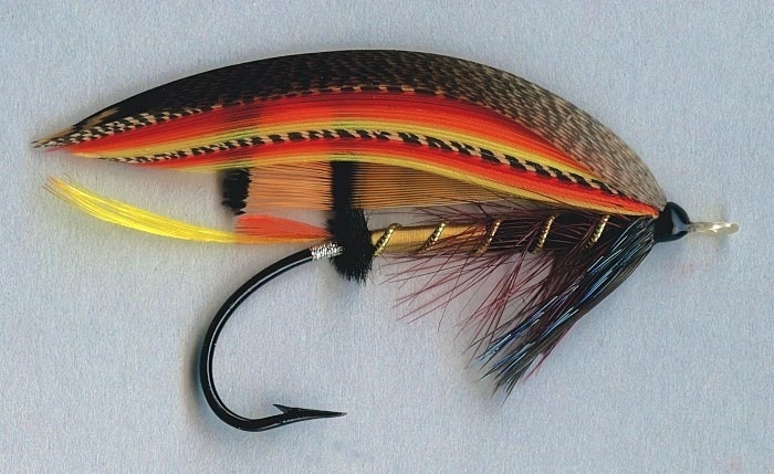 Half Yellow and Black. Irish Salmon fly tied by Mike Boyer