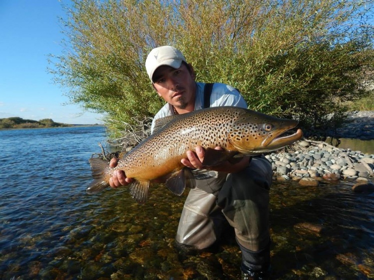 Nano Martinez con un Macho residente, Rio Limay, margen Rio Negro.
Tambien a Metros del puente.