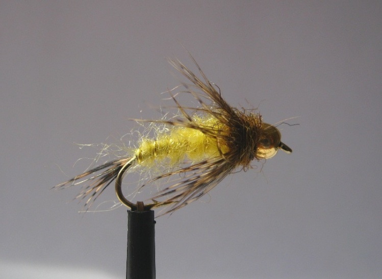 Bead head yellow nymph