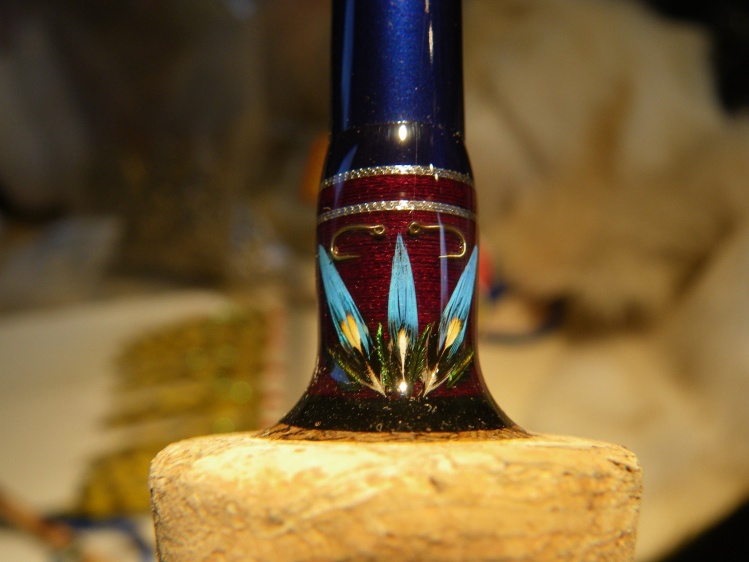 Armado de cañas. Feather inlay zona del hook keeper