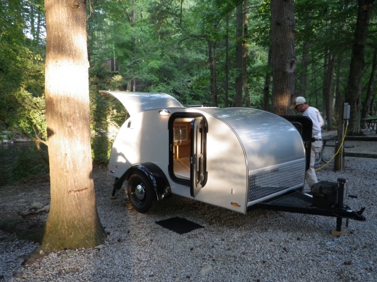 Wasting no time breaking in the new trout trailer, went from the dealer to the campsite, then fishing. Thanks for the inspiration  Skylar Hamann.
