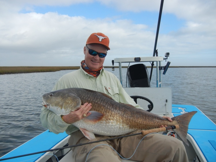 34lb red fish, caught with Captain Kenny Ensminger.