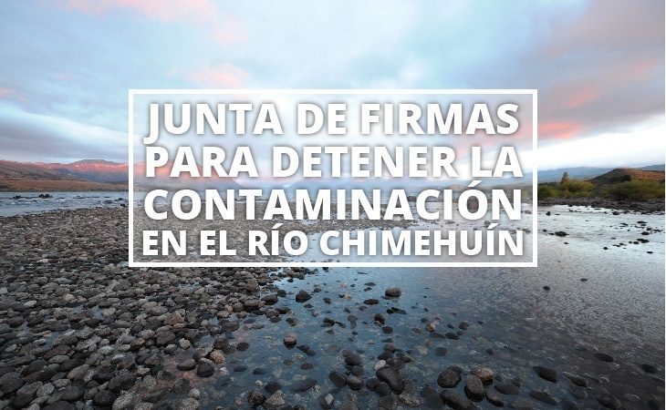 Junta de firmas para detener la contaminación en el Río Chimehuín